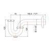 ZM Brass P-Trap Pipe with Clean Out Basin Sink Waste