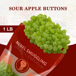 Sour Apple Buttons Candy Bulk 1lb Bag by Rebel Smuggling Galactic Emporium