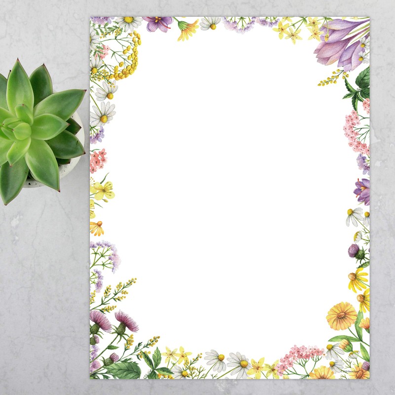 Great Papers! Flower Meadows Letterhead for Classroom, Invitation, and Personal