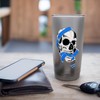 Brazillian Jiu-jitsu Skull with BJJ Blue belt Stainless Steel Insulated