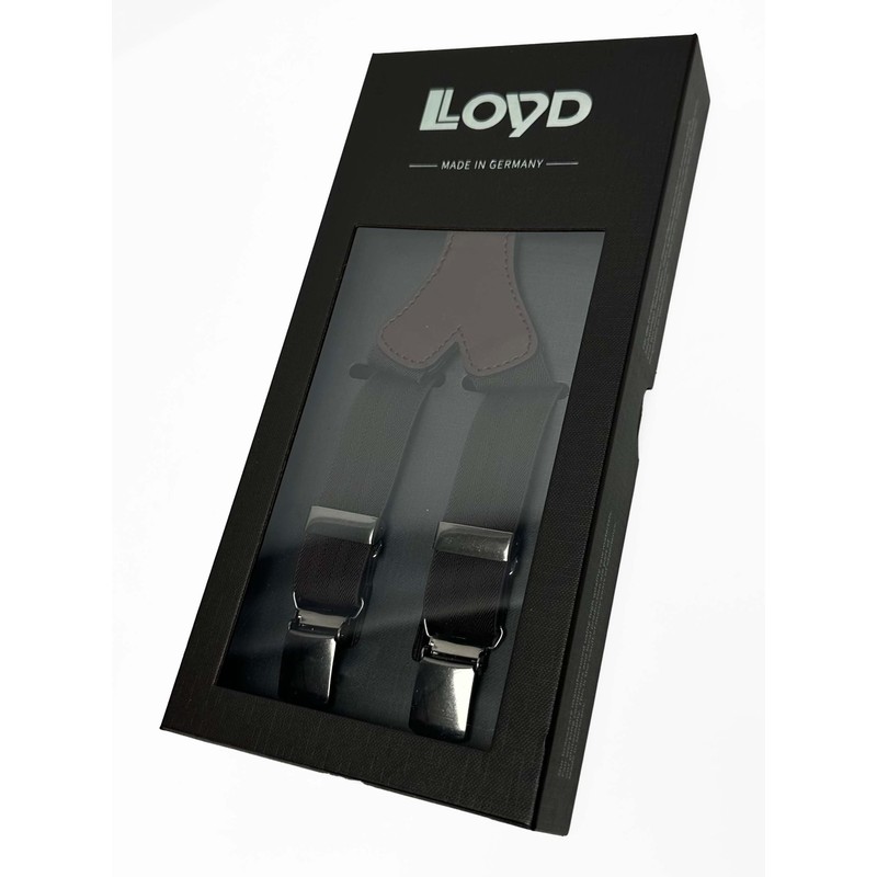 Lloyd Braces 25 mm Plain Leather Back Clips 40 Brown,