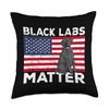 Black Labs Matter Parody Labrador Dog 4th Of July Throw