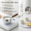 17oz Stainless Steel Sauce Pot with Heat Resistant Wooden Handle,