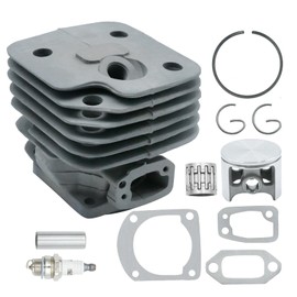 DUZFOREI 503 75 81 72 52mm Cylinder Piston w/Muffler Intake Gaskets Spark Plug Needle Bearing Kit, Replacement for Husqvarna 268 272 272XP Chainsaw, Replaces 503 60 96 71