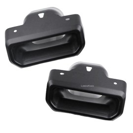 linen-king For 19-24 Chevy Silverado /GMC Sierra Exhaust Tips / Bezels Frosted Black