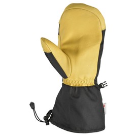 Wells Lamont Men's Insulated HydraHyde Waterproof Grain Leather Hybrid Winter Mittens, Sewn-In Glove Liner, Black, Large (868L)