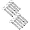 10PCS Adjustable Dog Whistle Trainer Sound Waves Stainless Steel Pet