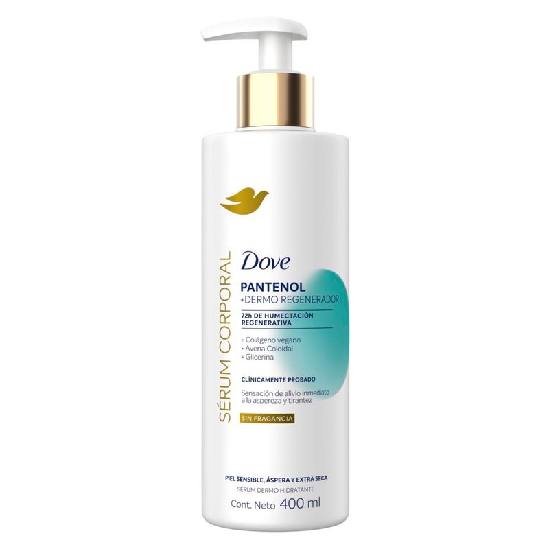 DOVE Sérum Corporal en Crema Pantenol + Dermo Regenerador, para