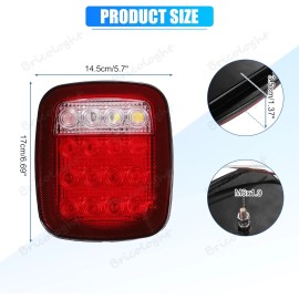 Unbranded For Jeep Wrangler TJ CJ YJ LED Tail Light Rear Light Brake Reverse Turn Signal