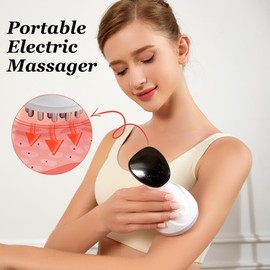 Horuili® Elektrische Meridianbürste, Multi-Funktions-Körper-Massagegerät, Schulter-Nacken-Körper-Massage Gua Sha, Vibration, Wärme und Muskelentspannung, Tragbares Körper-Meridian-Massagegerät