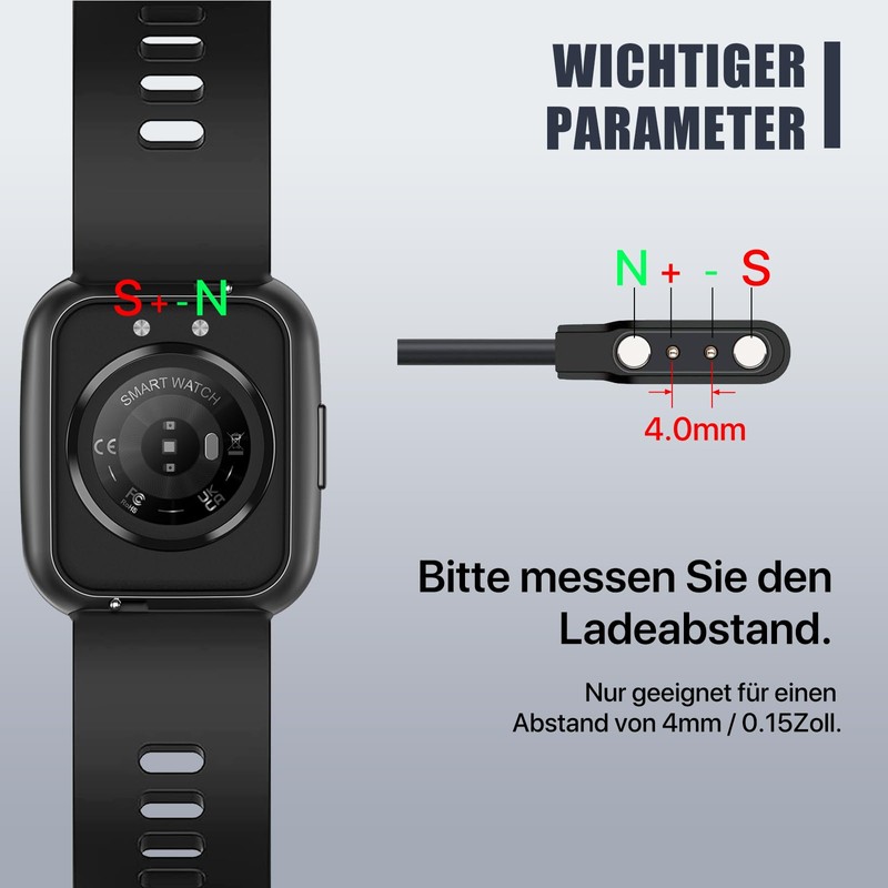 WalkerFit Universal Smartwatch Charging Cable, Universal Smart Watch Magnetic Accessories