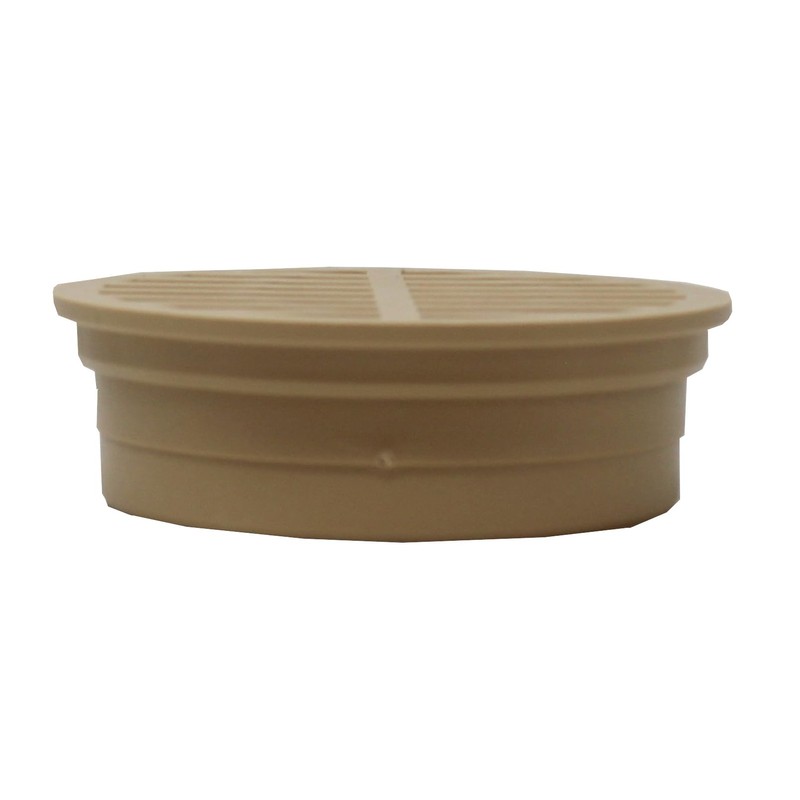 4" Outdoor Round Flat Drain Grate Cover (4, Tan)