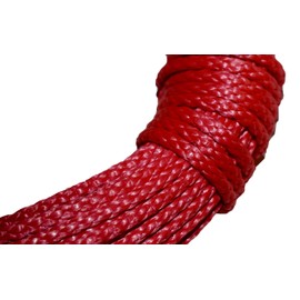 CBKnot 7/64in 100', 200' or 300' Hanks Coated Blue, Green, Black, Silver, Orange, Red or Yellow dyneema Fiber 1400 lb. Approx tensile Strength (100 ft. Hank, Red)
