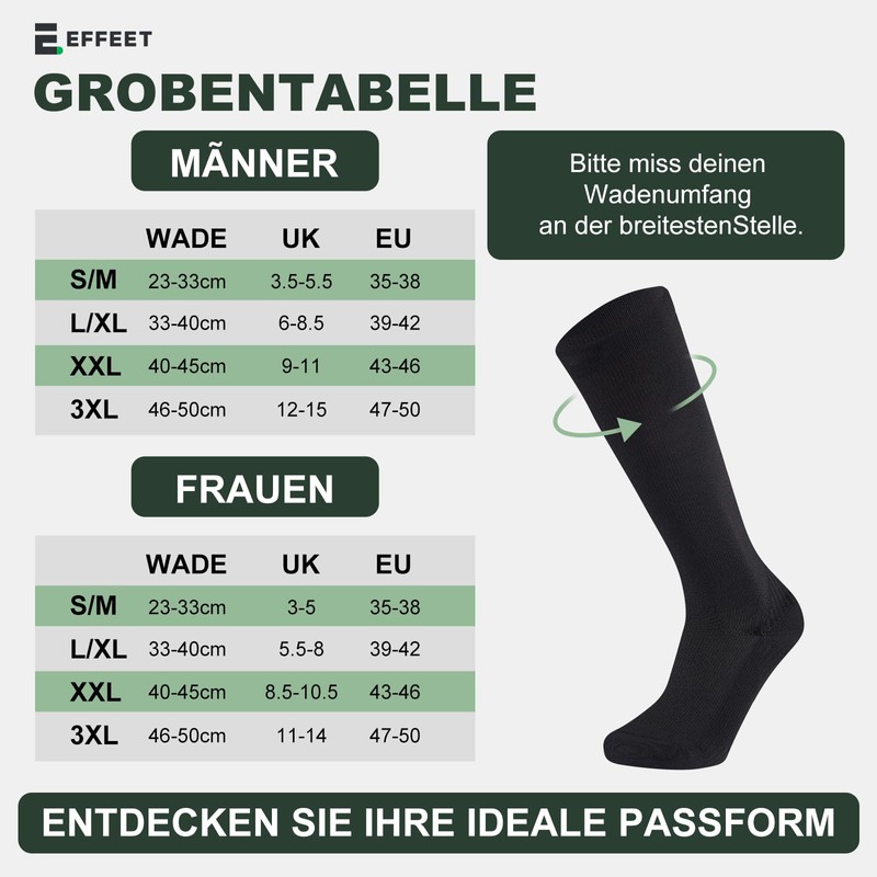 Effeet 2 Pairs of Compression Socks for Men and Women,