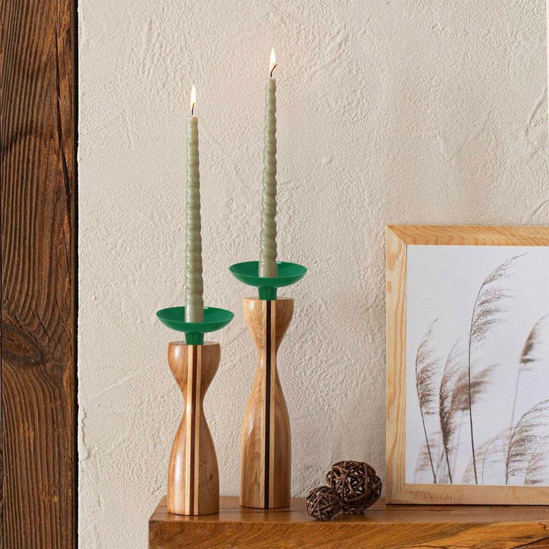 Candle Holder for Candlesticks - 50 Pcs Reusable Plastic Protector