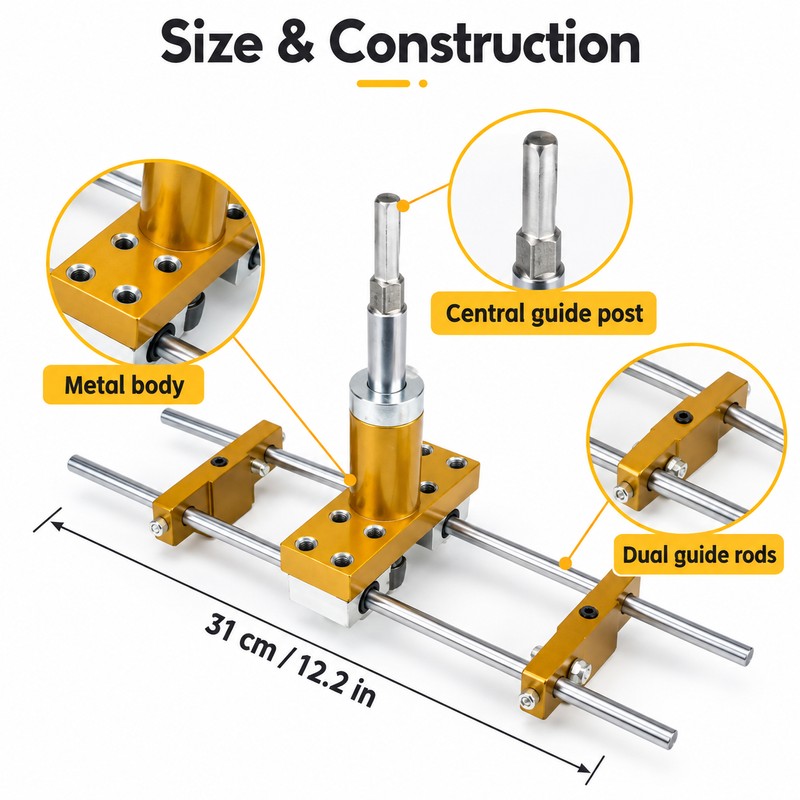 Wooden Door Lock Mortising Jig for Installation – Adjustable Hole