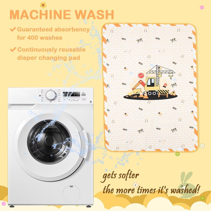 Landofgenie Oversized Waterproof Changing Mat 80 x 120 cm Washable