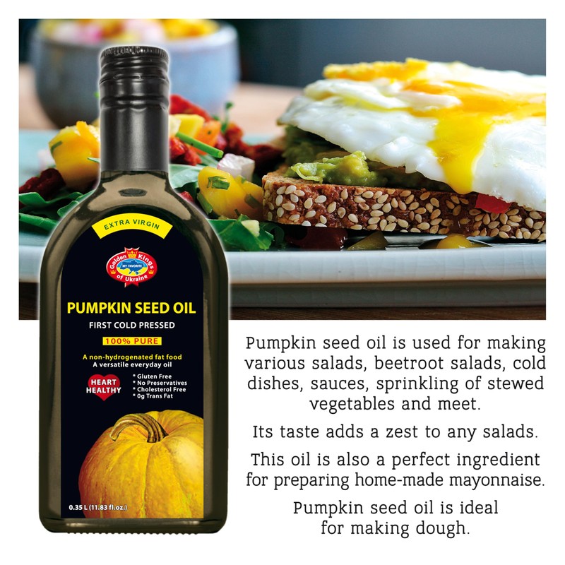 Pumpkin Seed Oil 11.83 OZ - Pure Extra Virgin Unrefined
