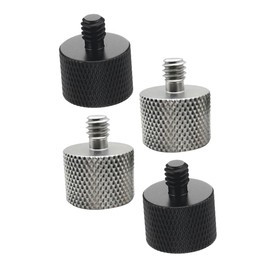 KONTONTY 4pcs Mic Stand Adapter Microphone Screw 5/8'' to 1/4'' Male to Female for Microphone Mount