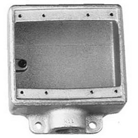 CROUSE HINDS FDS222 3/4IN NPT, Outlet Box, CAST, Two Gang Box
