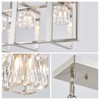 WUZUPS 3-Light Chandelier Glass Cube Shade Pendant Light Modern Lighting