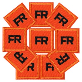 FR Parches para planchar o coser en ropa, chaquetas, jeans, sombreros, mochilas, etc. (10 unidades, naranja)