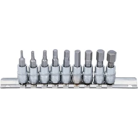 BGS 2166 Bit Insert Set, 6.3 mm (1/4"), Hex Socket, Inch Sizes 1/8" - 3/8", 7 Pieces, 2749