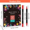 ABEIER 12 Fabric Markers Double Tip Fabric Markers Pens Set