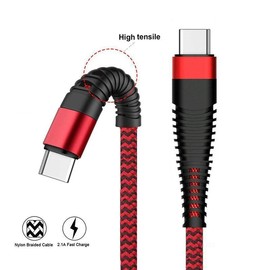 6ft and 10ft Long PD USB-C Cables Fast Charge Cord Compatible with Lenovo Tab M11 (2024)/M10(2023)/M9(2022), Power Wire Type-C to Type-C Data Sync High Speed Braided