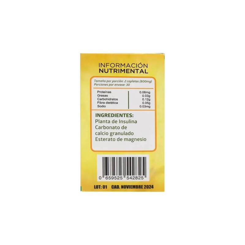 Insulina 800 Mg Planta 60 Cap
