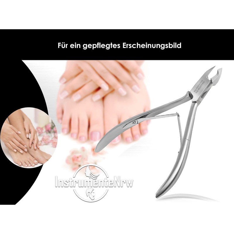 Nagelhautzange Hautzange mit Doppelfeder - 3 mm Schnitt - Rostfreies