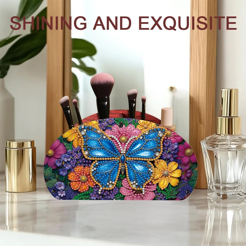 POETRYDRAW DIY Butterfly Diamond Art Painting Wooden Storage Box –