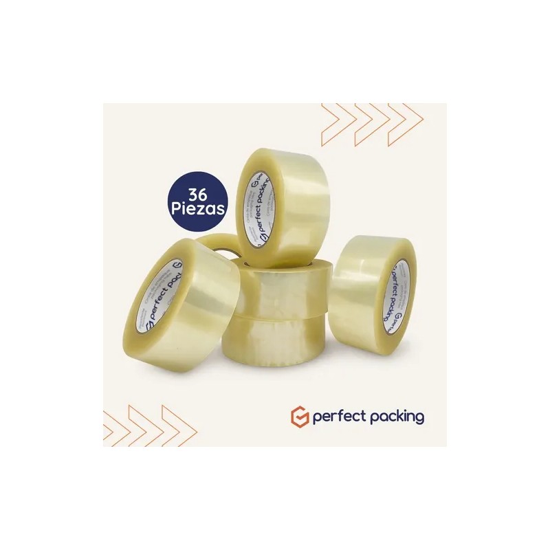 Pack36 Cintas Adhesivas Transparentes De Empaque 48mm X 150m