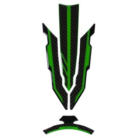 Tankpad 3D Tank Protector Carbon Look Compatible with Kawasaki Z650 Green X508307VA