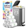 Teivio 2.5 Gallon 120 Counts Strong Trash Bags Garbage Bags,