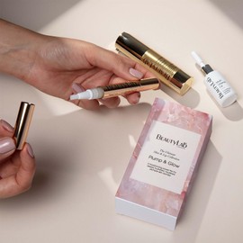 BEAUTYLAB Plump & Glow Skin & Lip Gift Set, Ultimate Skincare Collection, Hyaluronic Acid Intense Serum, Tripeptide Collagen Lip Plump, & Multi-Vitamin Oil, Luxurious Gift Set for Women