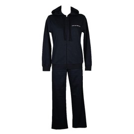 Emporio Armani Women's Interlock Lounge Zip Tracksuit Sweatshirt, Marine, M