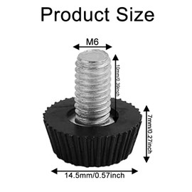 Belvanr Pack of 24 Adjustable Furniture Feet, M6 x 10, Screw Feet, for Furniture, Chairs, Tables, Sofa, Cabinet Legs
