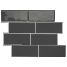 SMART TILES Peel and Stick Backsplash - 5 Sheets of 22.56" x 11.58" - 3D Adhesive Peel and Stick Tile Backsplash for Kitchen, Bathroom, Wall Tile