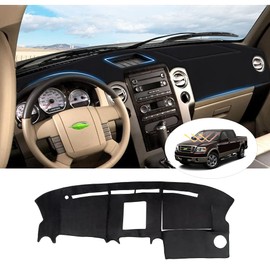 CARTIST Dash Cover for Ford F150 2004 2005 2006 2007 2008 / Lincoln Mark LT, Dashboard Cover for f150 Accessories, Felt Dash Mat Anti-Slip, Silicone Back