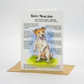 Jack Russell Terrier Greeting Card. From the Know Your Dog Range by Dick Twinney
