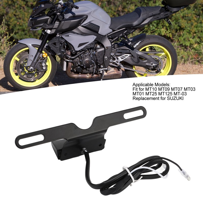 Motorcycle License Plate Light Bright LED White Light Weather Resistant