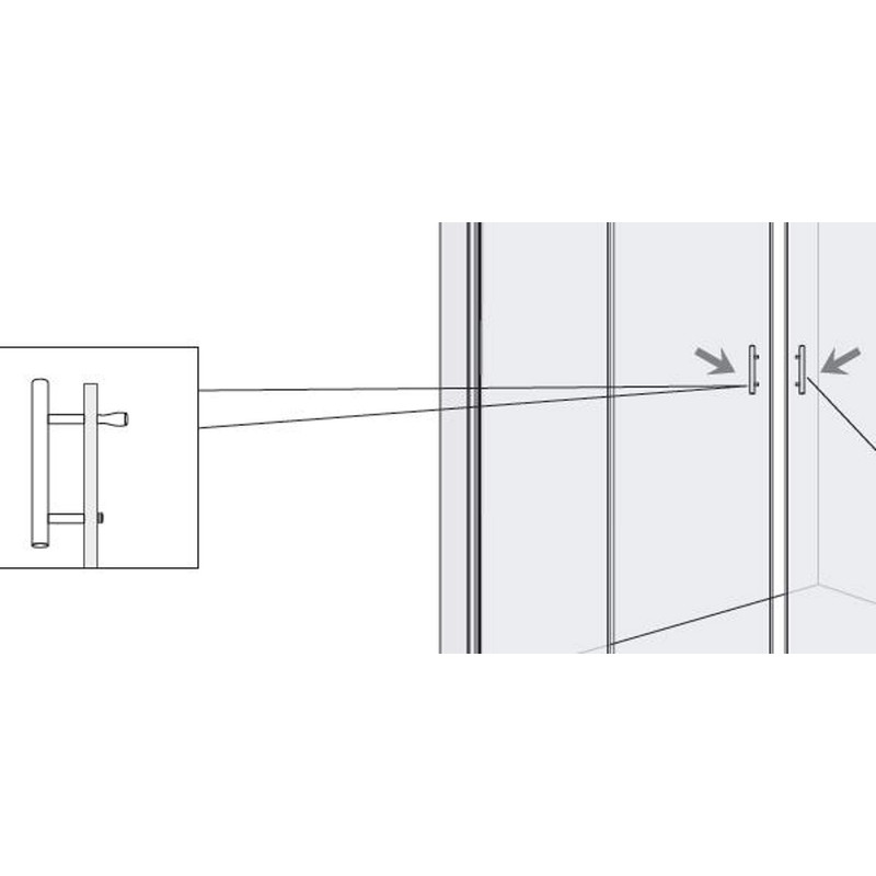 KEABATH Shower Door Handle 2 Pack Shower Door knob Pull