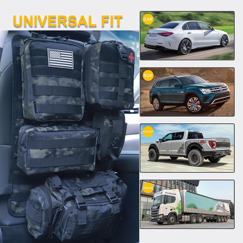 Universal Tactical Car Seat Back Organizer Bag Tactical Molle Vehicle
