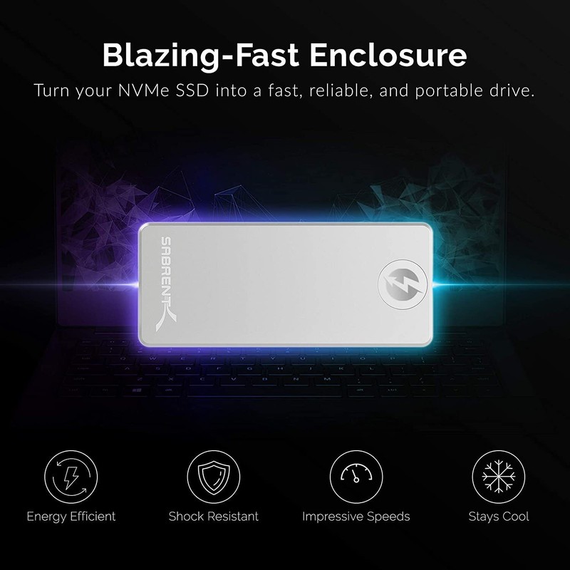 Sabrent Thunderbolt NVME screwless enclosure