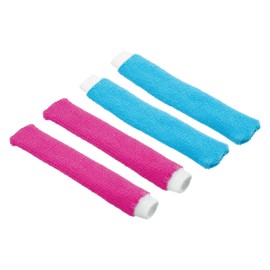PATIKIL Cotton Feeling Badmin Thong Towel Grips, 4 Pack Nylon Tennis Racquet Overgrip Racket Grip Hand Glue, Anti Slip Wet Band for Golf Bike Handles, Fuchsia/Sky Blue