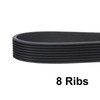 sourcing map 220J8 PJ V-Ribbed Belt 8 Ribs 22" Length