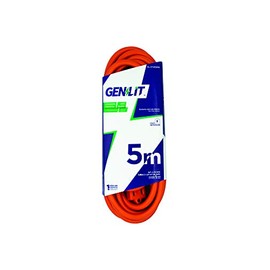 Genlit GL-XTUR5MN Extensión Uso Rudo, color Naranja, 5 m