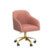 TINA'S HOME Velvet Home Office Desk Chair with Gold Base,