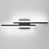 PRESDE 24in Dimmable Modern LED Vanity Light Fixtures for Bathroom Black Vanity Light bar（Cold White 6000K）